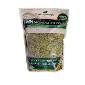 Sphagnum Moss Substrate for Reptiles & Terrariums – Natural Bioactive Substrate for Frogs, Snakes, Geckos & Isopods – Moisture Retention Moss (3oz)