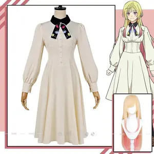 Anime Marriagetoxin Mei Kinosaki Cosplay Costume Wig Dress Bow Tie Outfit Wigs for Halloween Party Hikaru Gero Anime Costume Cos