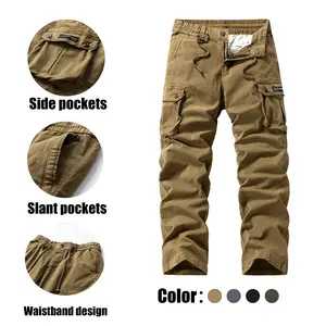Distressed Wash Cone Cargo Pants — Classic fit suitable for both commuting and casual wear, featuring a unique distressed wash finish.