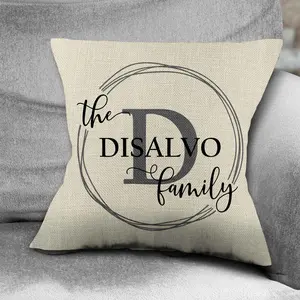 Personalized Throw Pillow | Custom Decorative Pillow | Family Vine Monogram