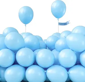 PartyWoo Light Blue Balloons 100pcs 5 Inch Small Mini Baby Pastel Sky Aqua Blue Balloons for Graduation Baby Shower Gender Reveal Weddings Anniversary Birthday Bachelorette Party Decorations Blue-Y4