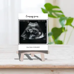 Pregnancy Announcement Photo Magnets – Personalized Due Date Keepsakes (4 x 5”)