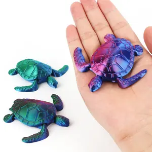 Simulation Turtle Shaped Toy, 1 Count Creative Joints Moveable Turtle Model, Decoration Ornament for Home Office Desk, Stress Relief Toy for Teens & Adults