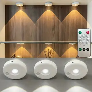 USB Rechargeable LED Remote Control Cabinet Sensor Light, Magnetic Hill Atmosphere Lamp, Motion Sensing Night Light for Display Cabinets
