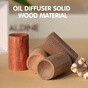 6 Counts Charcoal Wooden Diffuser, Best Hand-Crafted Wick Essential Oil Diffuser made of eco-friendly wood