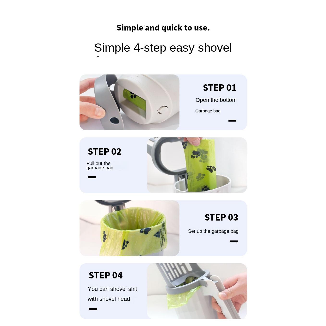 Cat Litter Shovel Scoop with Refill Bag For Pet Filter Clean Toilet Garbage Picker Cat Supplies Cat Litter Box Self Cleaning Cat Litter Shovel Scoop with Refill Bag For Pet Filter Clean Toilet Garbage Picker Cat Supplies Cat Litter Box Self Cleaning