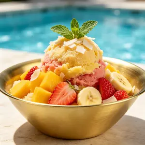 3-Piece Ice Cream Bowl Set, Silver Color Salad Mixing Bowl, Serving Bowl, Dishwasher Safe, Space Saving, Ideal for Fruits, Snacks, Cake, Vegetables, Tableware