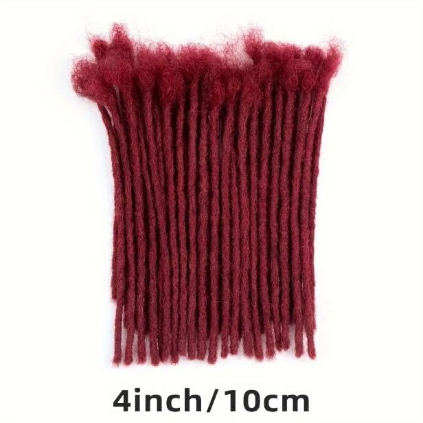 Colored Human Hair Dreadlock Extensions | 0.6cm Width Fully Handmade Locs for Men & Women | Can Be Dyed, Bleached & Curled | Perfect for Halloween, Christmas & Daily Looks
