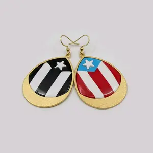 Big BoricuaPride Earrings - Bold Statement of Boricua Heritage - Simple Yet Impactful Design - Perfect for Events & Everyday Wear - Celebrate Your Roots