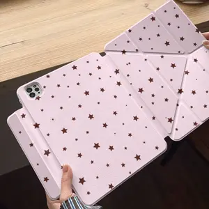 Simple Star Magnetic Separable Case for iPad 10/11 Pro, Detachable Magnet Buckle, Cute Apple Mini 7 Protection Cover, Tablet Cover