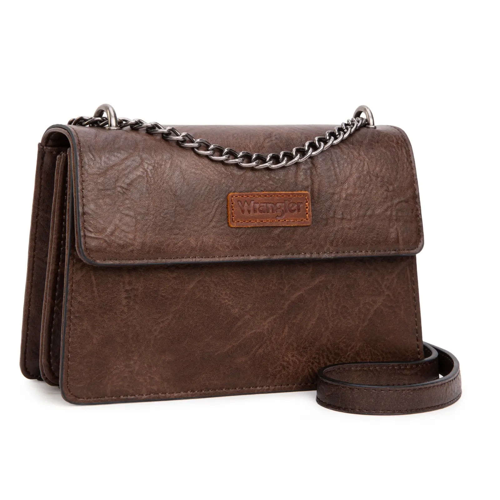 Wrangler Flap Crossbody Purse for Women Shoulder Mini Bag Vintage Crossbody with Chain Strap
