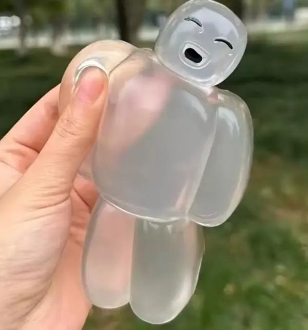 Squishy Transparent Jelly Robot Sticky Toy Funny Super Soft Slow Rebound Water Sense Squeeze Stress-relieving Gift