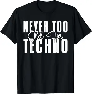 Men's Classic Short-Sleeve 100% Cotton Sports Top, Techno Music EDM Print Garment, Menswear Sports & Outdoor Clothing