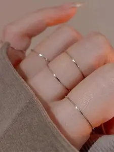 5-Piece Simple Stylish Women's Ring Set, Stackable Rings, Various Sizes for Stacking, Perfect for Daily Wear and Gifting