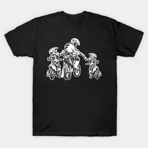 Motorcycle Dad Daddy Father's Day Motocross Gift Father And Sons T-Shirt