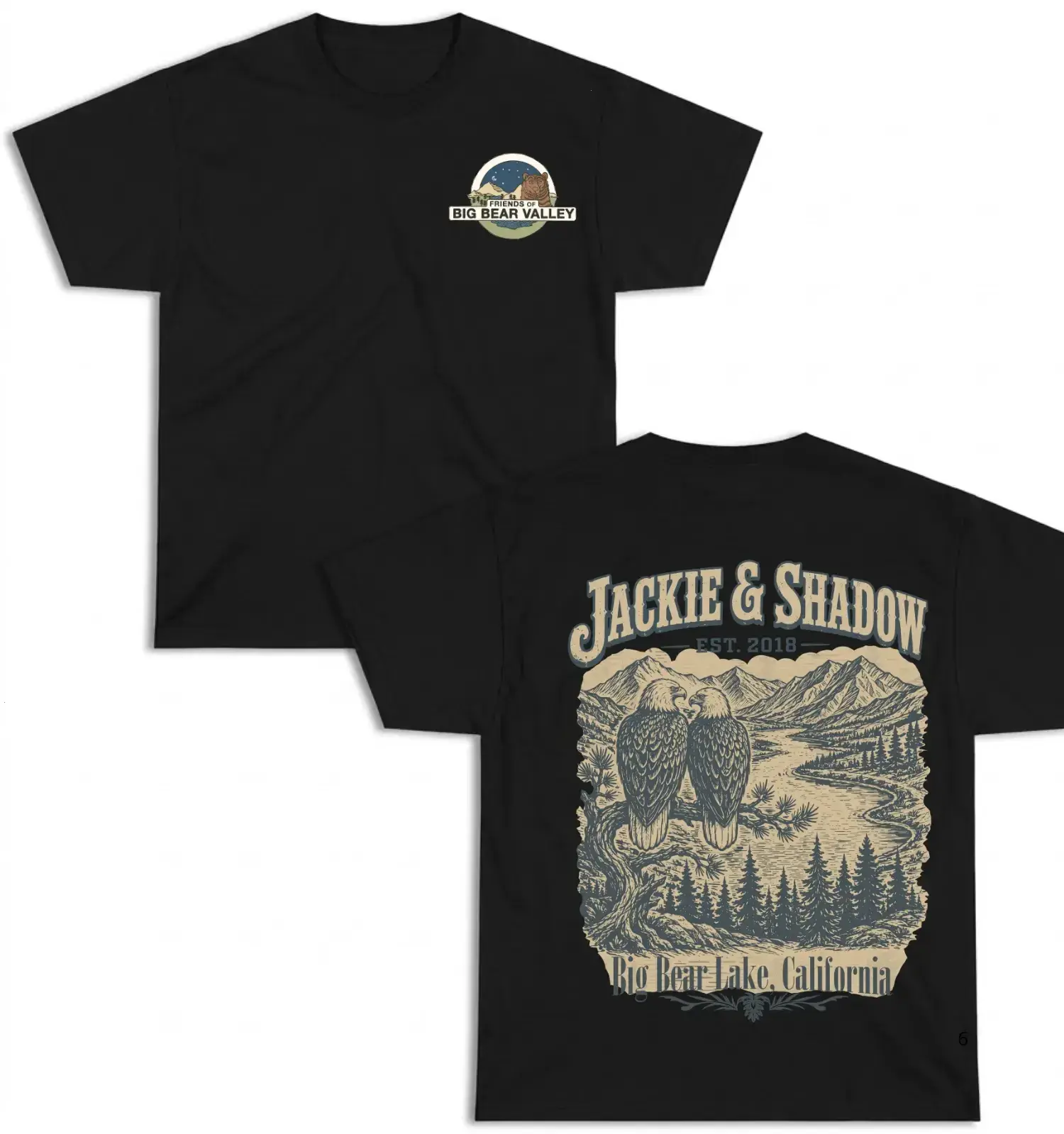 Jackie & Shadow Friends of Big Bear Valley 2 Side Shirt , Nature Lover Gift, Wildlife Enthusiast Shirt, Live Video Bald Eagles Madeline Looysen