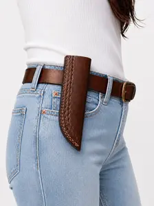 Custom Handmade Leather Horizontal Knife Sheath – Hand Engraved Universal Holder (8 Inch)