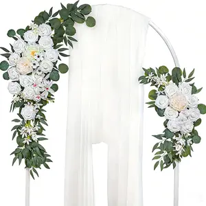 Artificial Flower Arch Wedding Decoration, Bridal Ceremony Backdrop, Floral Arrangement, Party Event Photo Props, Greenery Decor