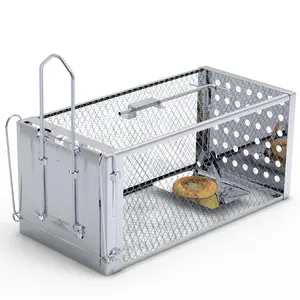 1Pc Single Door Rat Trap Cage Humane Rodent Trap Mouse Trap Indoor Outdoor For Small Rodents Mice Voles Hamsters, Pet Storage Box