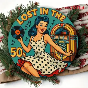 Vintage Aluminum Round Sign, Diameter 19.5 Cm, European Country Style Metal Wall Decor, Home Garage Coffee Shop Decoration, Vintage Garage Signs