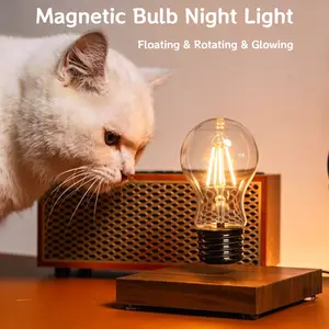 Magnetic Levitating LED Lamp - 360-Degree Rotating Floating Bulb, Novelty Home & Office Lighting, Unique Birthday Christmas Gift