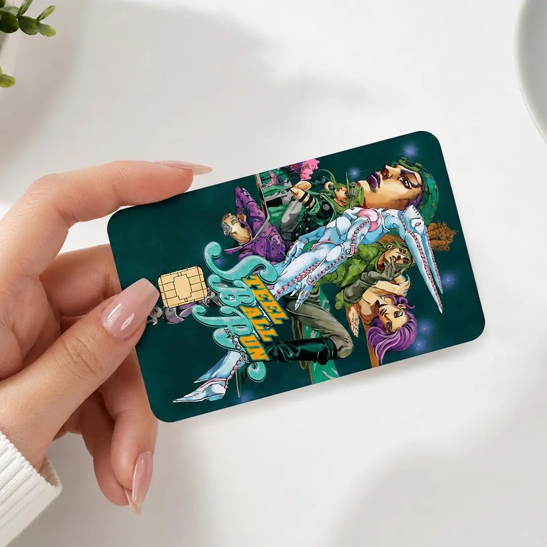 JoJo Bizarre Adventure Credit Card Sticker Covers, Jojo’s Steel Ball Run Design, Anime Debit Card Skin, Manga Style Card Cover, Gift for JJBA Fans