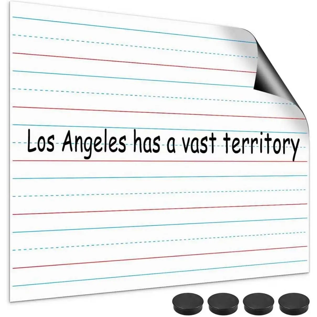 Handwriting Paper - Large  Lined Paper for Whiteboard, 22" x 17" Primary Dry Erase Notebook Poster, Giant Early Writing Page for Classroom,  Teacher Resource for  Learning