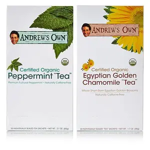 Andrew Lessman Variety Kit - Chamomile Tea AND Peppermint Tea - 30 Sachets Each