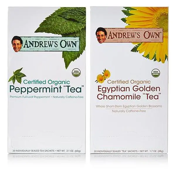 Andrew Lessman Variety Kit - Chamomile Tea AND Peppermint Tea - 30 Sachets Each