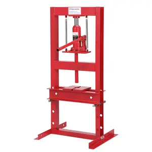 Heavy Duty 12 Ton Hydraulic H-Frame Shop Press – Adjustable Worktable, Press Plates, Bottle Jack for Metal Bending, Straightening, Ironworking – Reliable Hydraulic Power Equipment