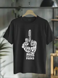 100% Cotton Hands Off Our Parks Environmental Nature Conservation T-Shirt