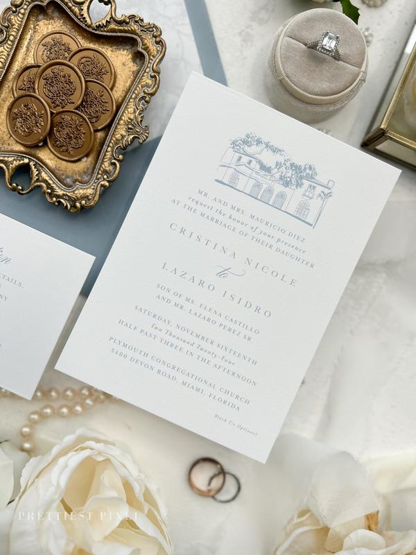 Timeless Wedding Invitations – Personalized Elegant Wedding Cards | Style 555