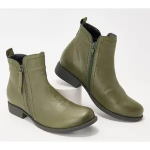 Spring Step Leather Ankle Boots - Oziel