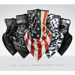 Sunscreen Ice Silk Cycling Mask UV Protection Cool Feeling Quick-Dry Triangle Scarf