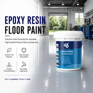 Shengwei Epoxy Floor Paint Kit - Waterproof Self-Leveling Non- Slip Garage & Concrete Floor Coating, Heavy Duty