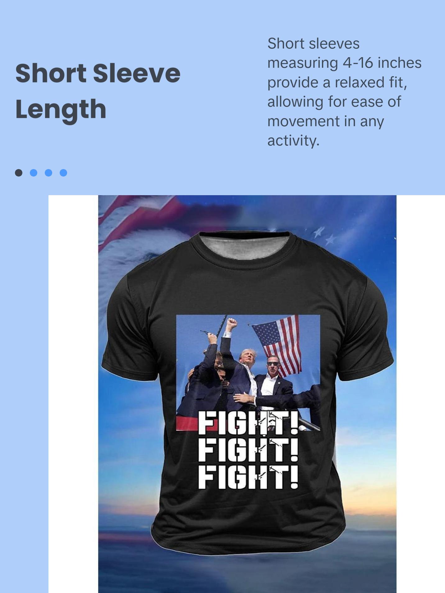 Trump Shirt Casual Men's T-shirt Men's Short-Sleeve