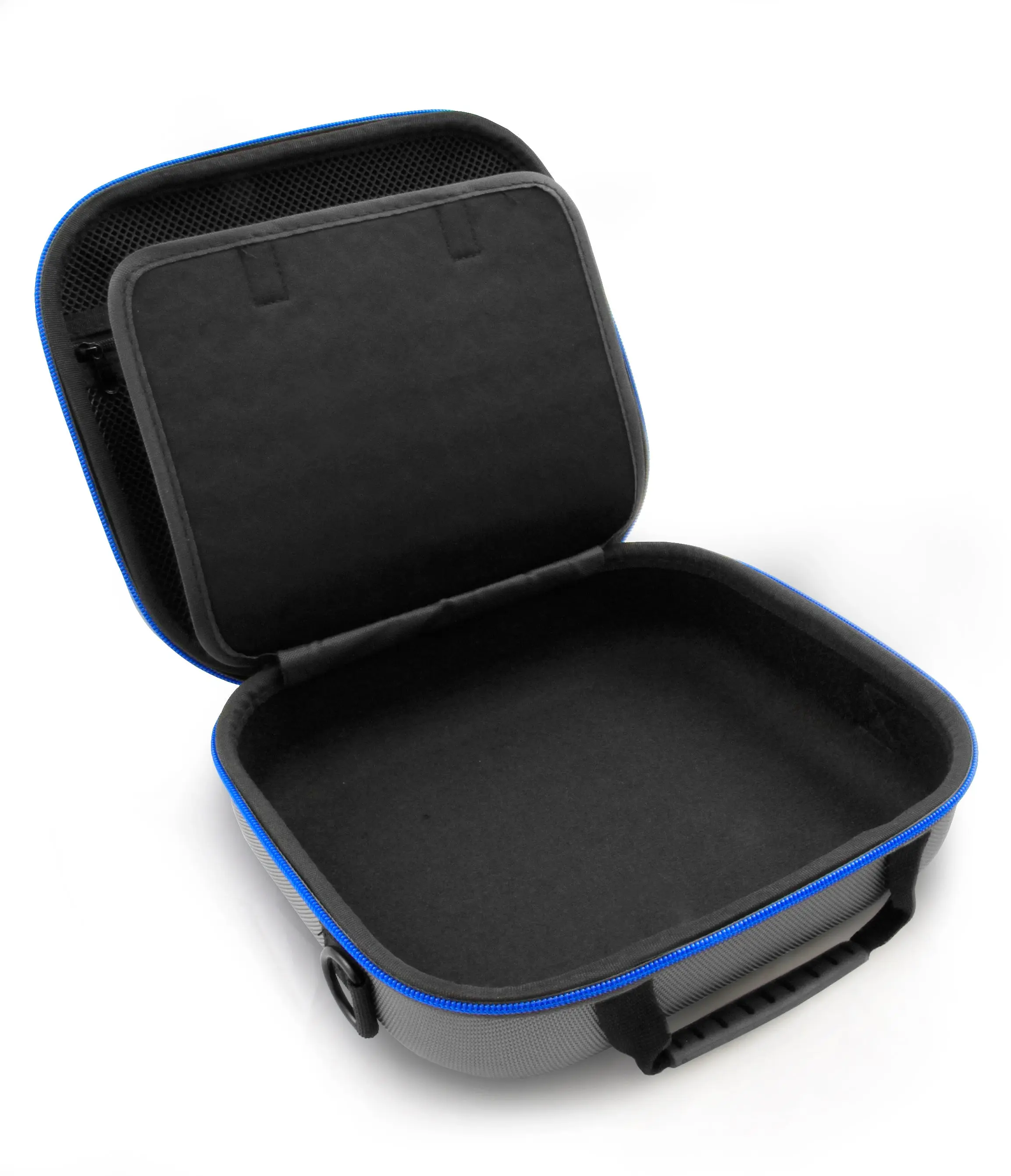 9.5" Hard Shell EVA Travel Case with Shoulder Strap & Padded Divider - Fits Accessories up to 8.5" x 7.5" x 2.5" - Double-Stitched Reinforced Zippers