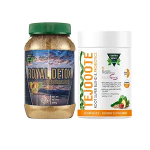 GREEN ROYALTY Detox Combo Dietary Supplement - 2 Bottles - Herbal Supplement - Healthcare