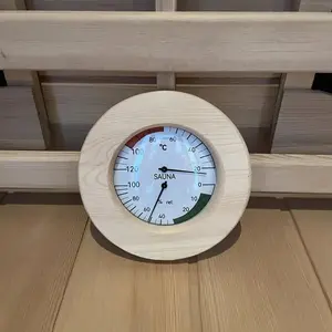 Wooden Thermometer & Hygrometer Scale, Indoor Thermometer & Hygrometer, Temperature & Humidity Measurement for Sauna Room Equipment