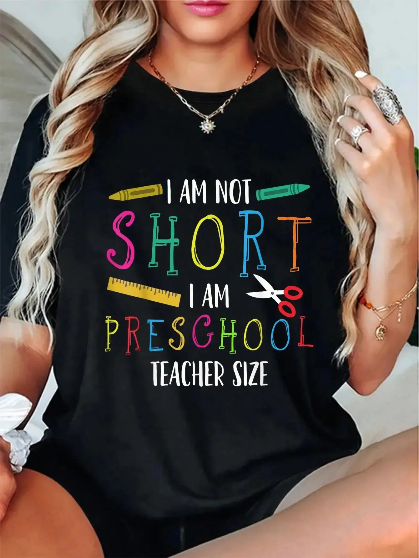 Cotton Preschool Teacher Short Pre-K Teacher T-Shirt