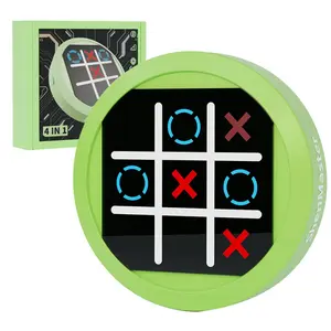4-in-1 Tic Tac Toe Electronic Game, Fun Handheld Puzzle & Brain Training Toy, Portable Travel Board Game for Kids & Adults Ages 3+, Memory Booster & Smart Gift Idea for Family, Friends & Party Play, electronic tic tac toe game