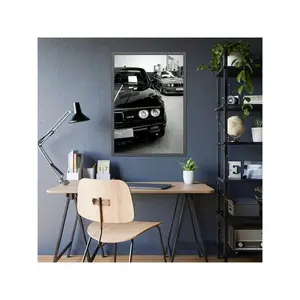1pc Unframed Modern Canvas Poster - Vibrant BMW M3 Art Car Theme Painting - Premium Ink Artwork For Bedroom, Office, Living Room, Cafe, Bar, And Dormitory Decoration Print Photo