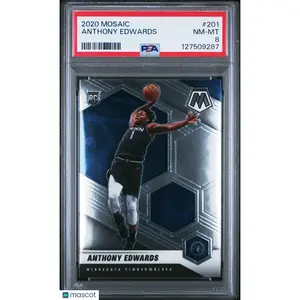 2020 PANINI MOSAIC #201 ANTHONY EDWARDS PSA 8