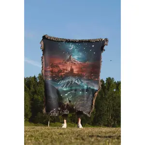 ACOTAR, Crescent City, Throne of Glass Woven Throw Tapestry Blanket • Dark Academia, Fantasy Book Lover Gift