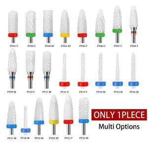 Ceramic Tungsten Carbide Nail Drill Bits Set Milling Cutter For Electric Manicure Bit Flame Corn Files Pedicure Machine Polish Accesoires  Drill Machine For Nail Grinding Tool