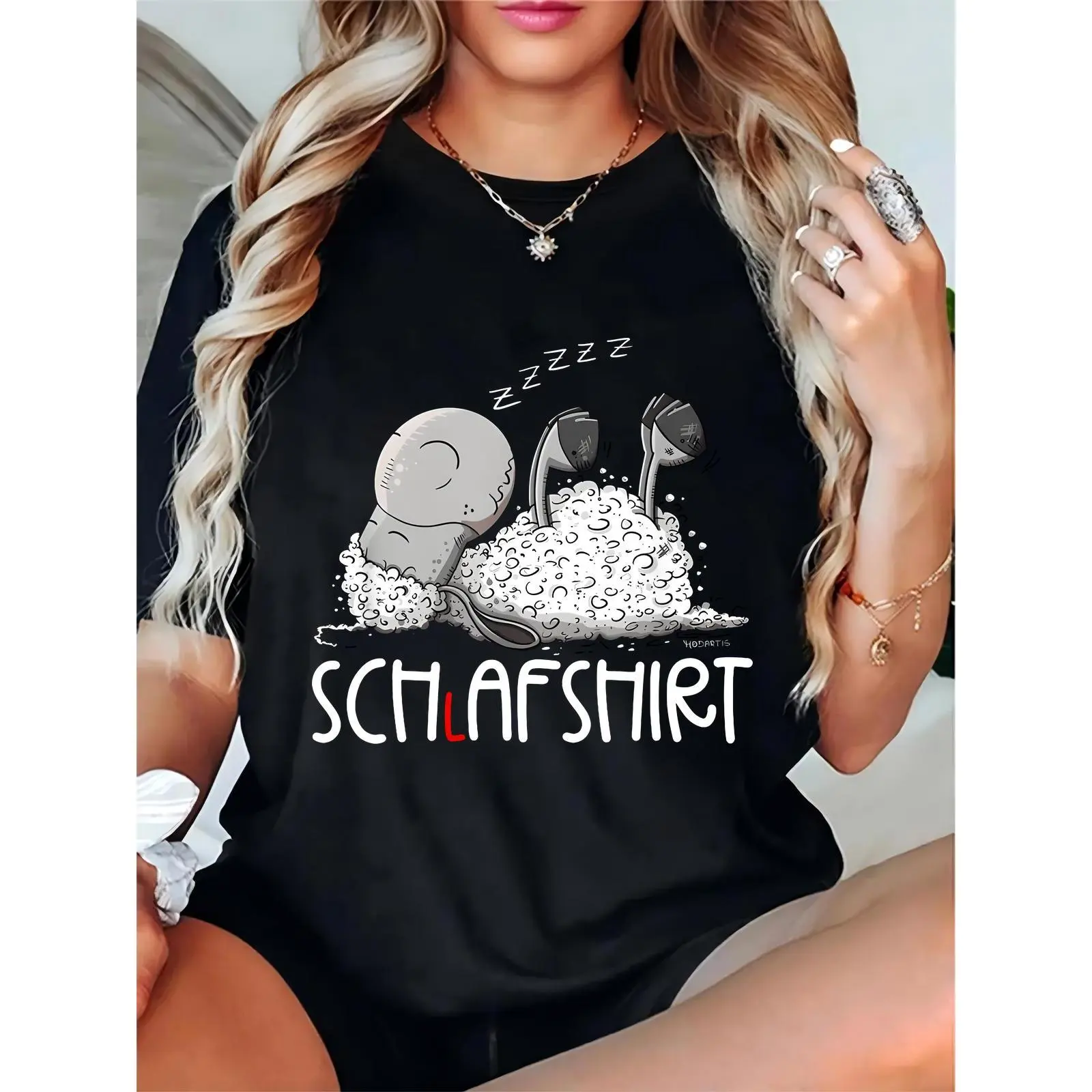 Women's 100% Cotton Sleep Shirt | Cute Light Bulb Graphic, Soft & Cozy Basic Shortsleeve Loungewear Tee, Prints, Comfortable