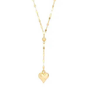 Brilliance Fine Jewelry 10K Yellow Gold Adjustable Lariat with Heart Necklace Richline Group Inc