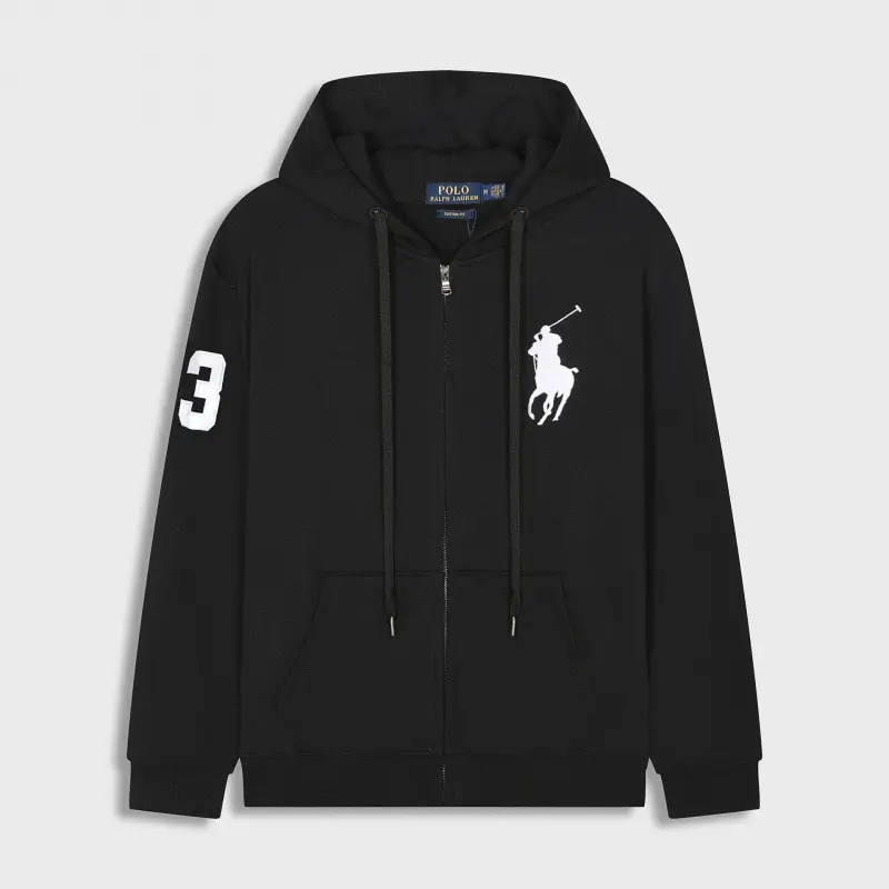 Zipper Black White Big Horse