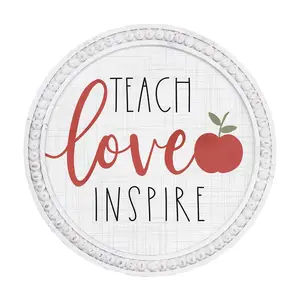 Sincere Surroundings. 14" Teach Love Inspire. Beaded Art