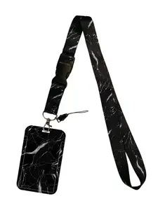 Marble Pattern Keychain Lanyard, Cute Neck Strap Lanyard for Credit Card, ID Card Holder, Phone Charm Accessories, with a Metal Key Ring, Great Gifts for Teachers, Students, Staff, Multipurpose Use, Gift Option, Personalized Lanyard